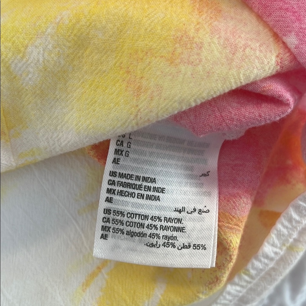 Tie-Dye Off-Shoulder Top - Pink and Yellow - Picture 8 of 8